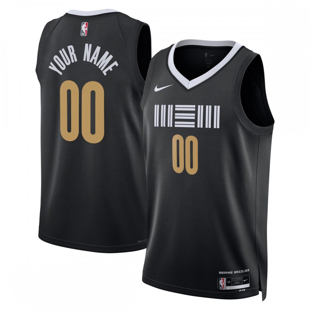 Memphis Grizzlies Unisex 2023/24 Custom Swingman Jersey - Black - City Edition-Pro Kit Vault | Brand New 26/27 Sports Jerseys